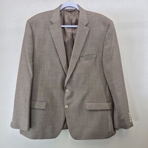 Lauren Ralph Lauren Linen‎ Blend Blazer Sport Coat Men's Size 48R Tan